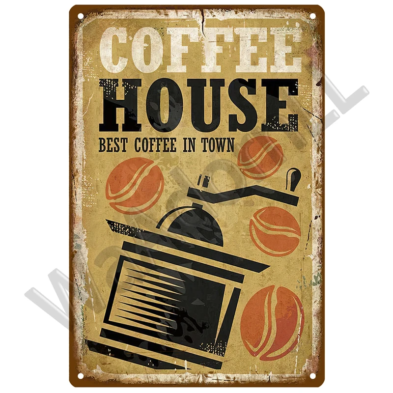 Metal Sign Retro Decor Coffee  - đánh giá và giá Vintage Collectible Plates