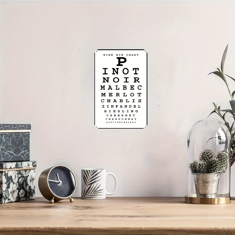 Vintage Wine Eye Chart Metal S - đánh giá và giá Vintage Collectible Plates