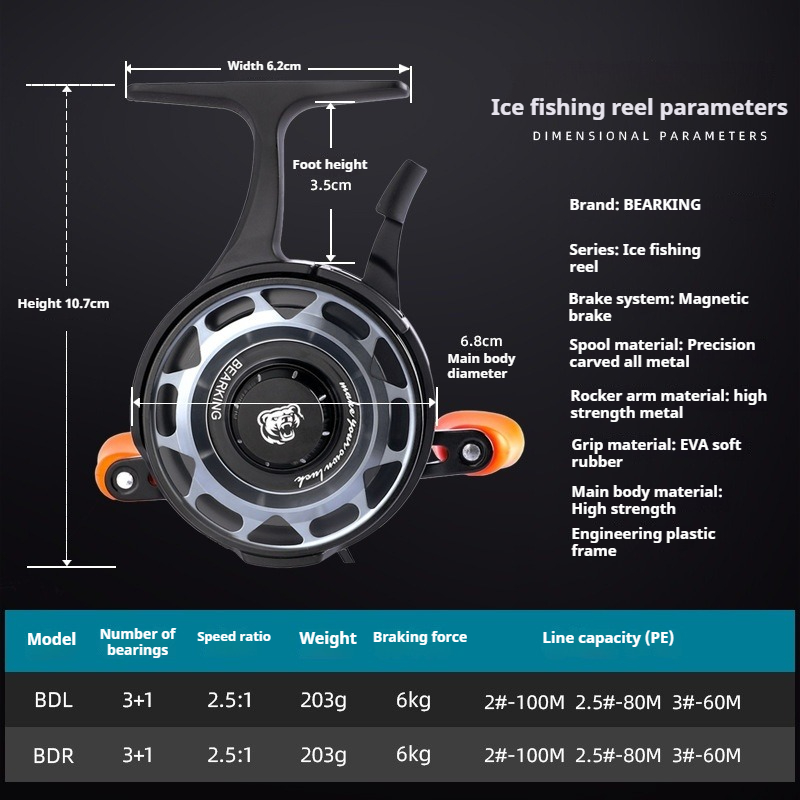 Winter Ice Fishing Reel, Micro - đánh giá và giá Developing Tank Reel