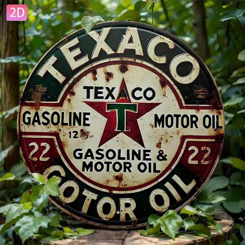 Vintage Texaco Oil Metal Sign— - đánh giá và giá Vintage Collectible Plates