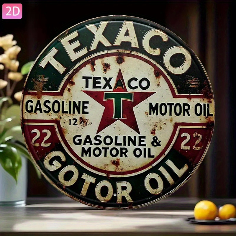 Vintage Texaco Oil Metal Sign— - đánh giá và giá Vintage Collectible Plates